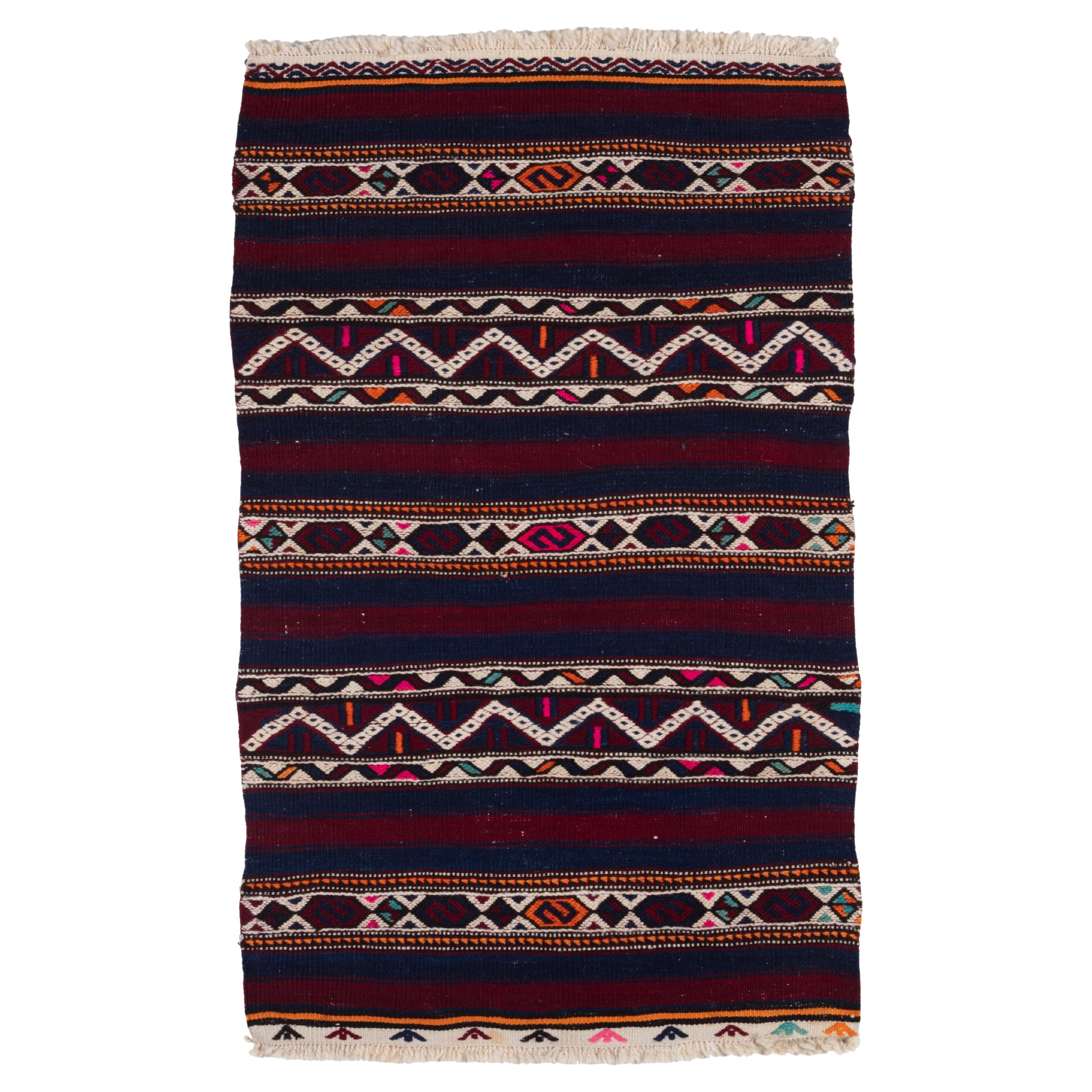 Alfombra antigua Vintage Bergama Kilim Cuval Alfombra Chuval Alfombra Anatolia Turca Yastik