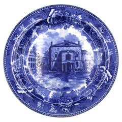 Vieille plaque de vaisselle bleue du Boston Theatre, 1899