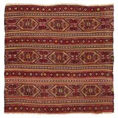 Vintage Old Chuval Kilim Cuval Rug Nomadic Anatolian Natural Turkish Carpet