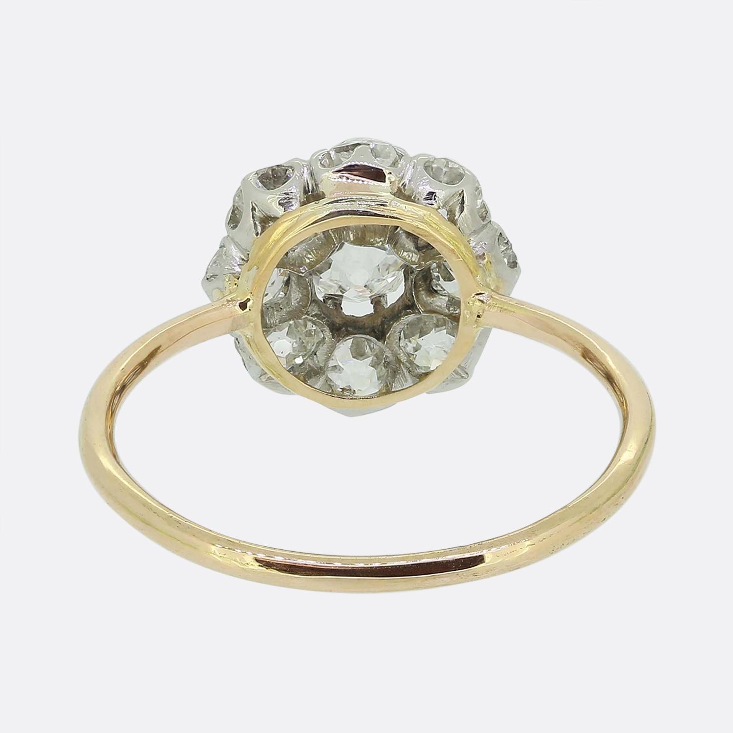 Anillo vintage de diamantes talla antigua en Bueno Estado en London, GB