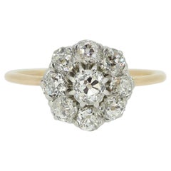 Anillo vintage de diamantes talla antigua