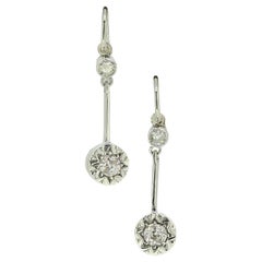Vintage Old Cut Diamond Drop Earrings