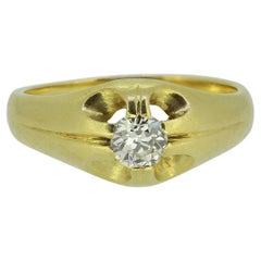 Vintage Old Cut Diamond Gypsy Ring