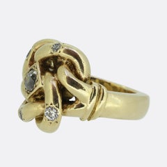 Vintage Old Cut Diamond Knot Ring