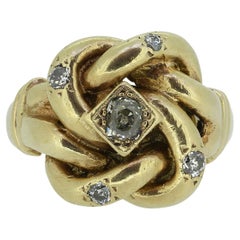 Vintage Old Cut Diamond Knot Ring