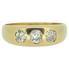 Vintage Old Cut Diamond Three-Stone Ring