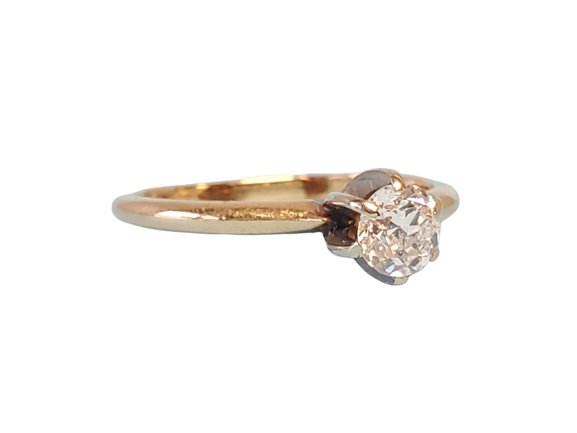 Vintage Diamond Solitaire 

Listed is a newly acquired vintage solitaire with a .40-.50ct old euro diamond that is extremely white approximately G color SI2-I1. Most old cut diamonds have faint yellow in them but this one is exceedingly white and