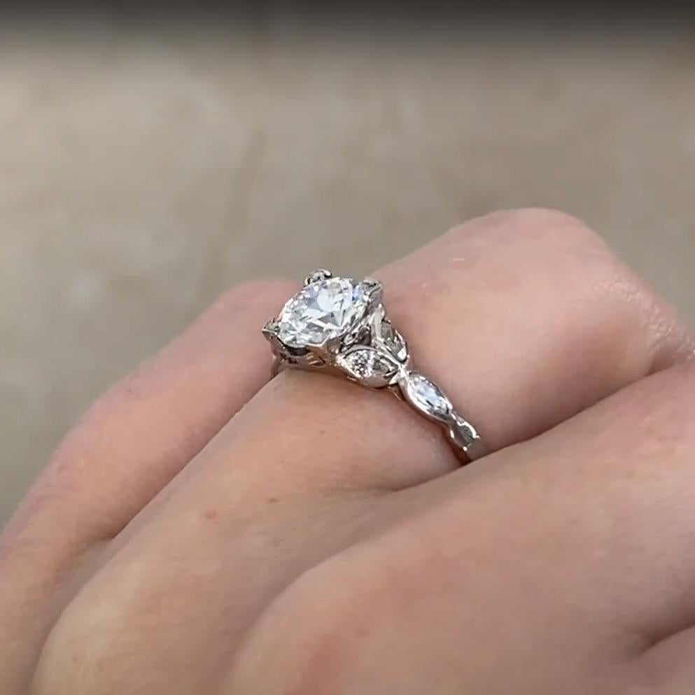 Vintage Old European Cut Diamond (Approx. 1.00-Carat), 18k White Gold Ring In Excellent Condition For Sale In New York, NY