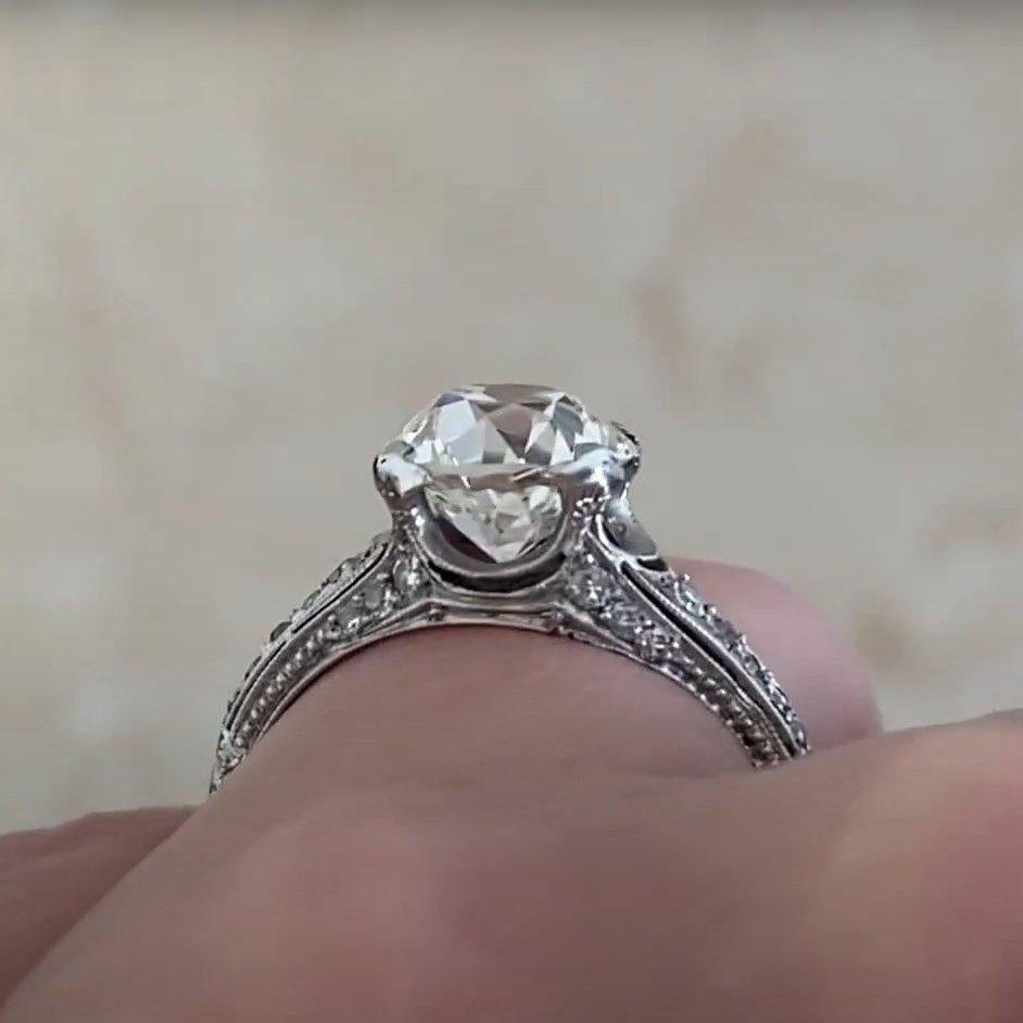 Vintage Old European Cut Diamond Crown Mounting Ring (GIA ca. 1,80-Karat) im Zustand „Hervorragend“ im Angebot in New York, NY