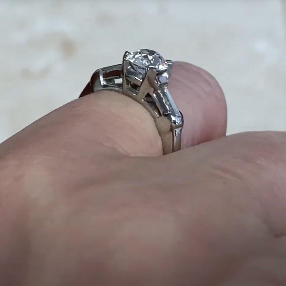 Vintage Old European Cut Diamant (GIA ca. 0,60 Karat) Verlobungsring im Zustand „Hervorragend“ im Angebot in New York, NY