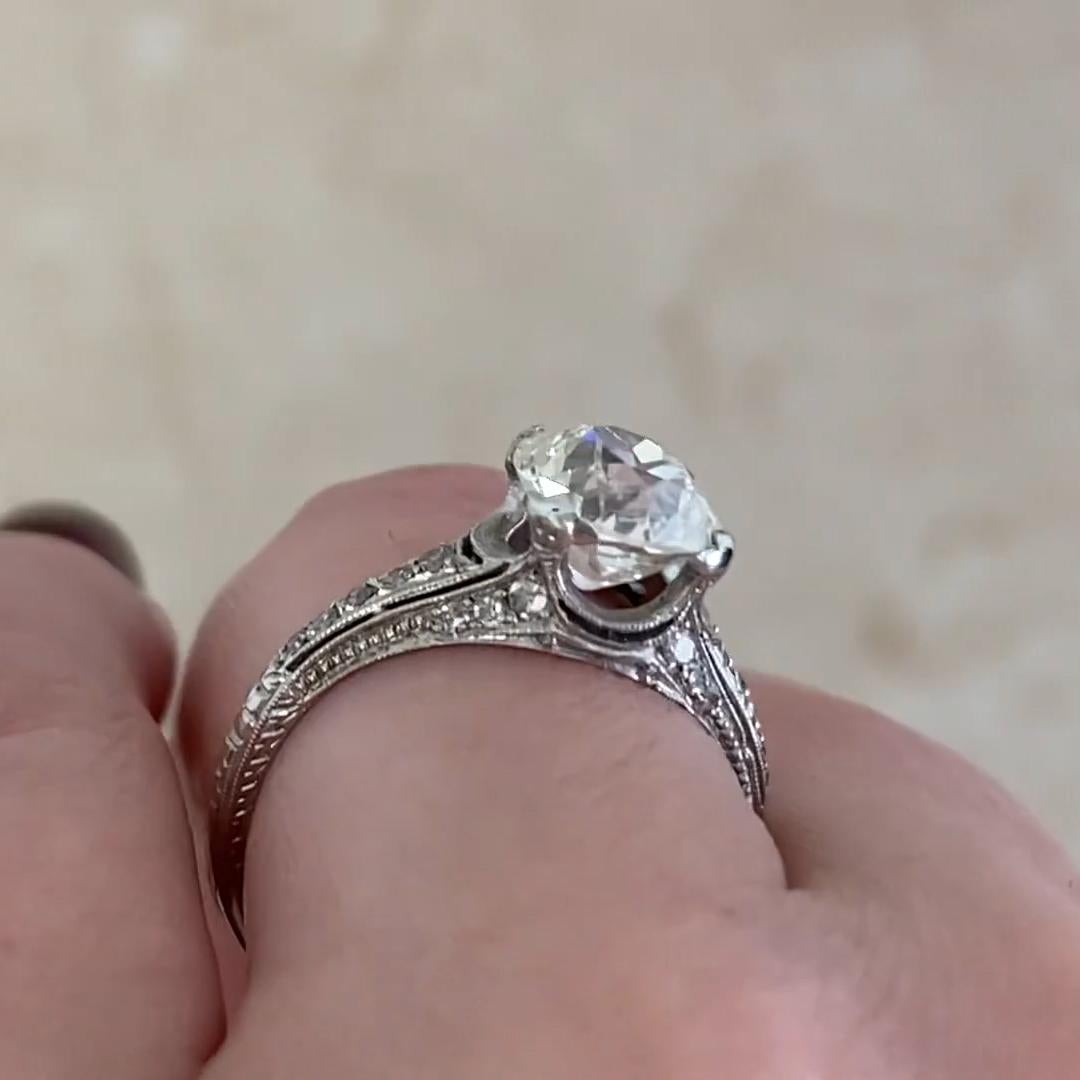 Vintage Old European Cut Diamond Crown Mounting Ring (GIA ca. 1,80-Karat) (Art déco) im Angebot