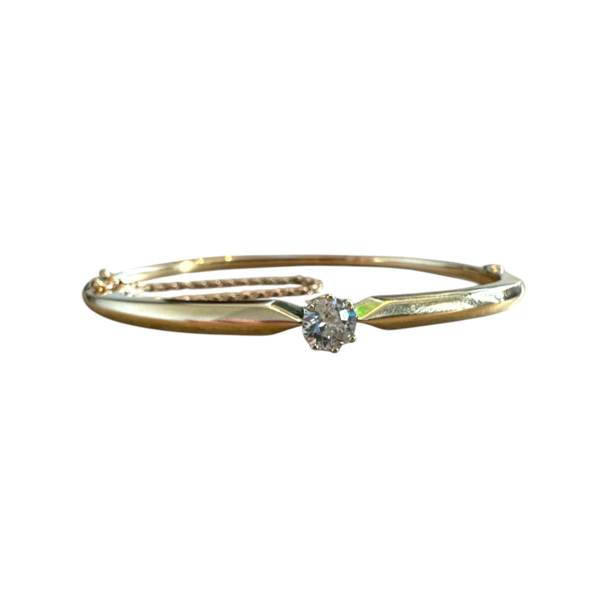 Vintage Old European Cut Diamond Gelbgold Armspange Armband im Zustand „Hervorragend“ im Angebot in Montgomery, AL