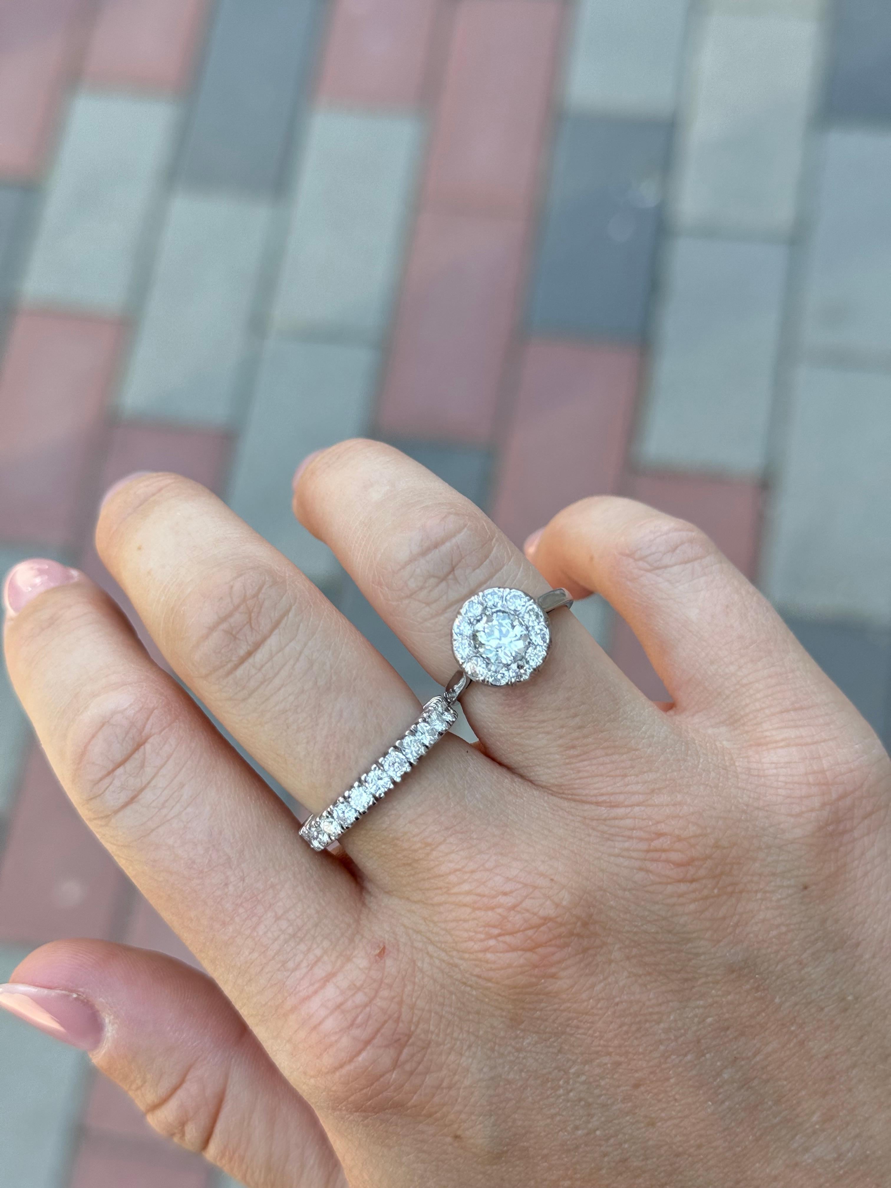 Vintage Alteuropäischer Diamant-Cluster-Ring mit Diamanten im Zustand „Gut“ in Uccle, BE