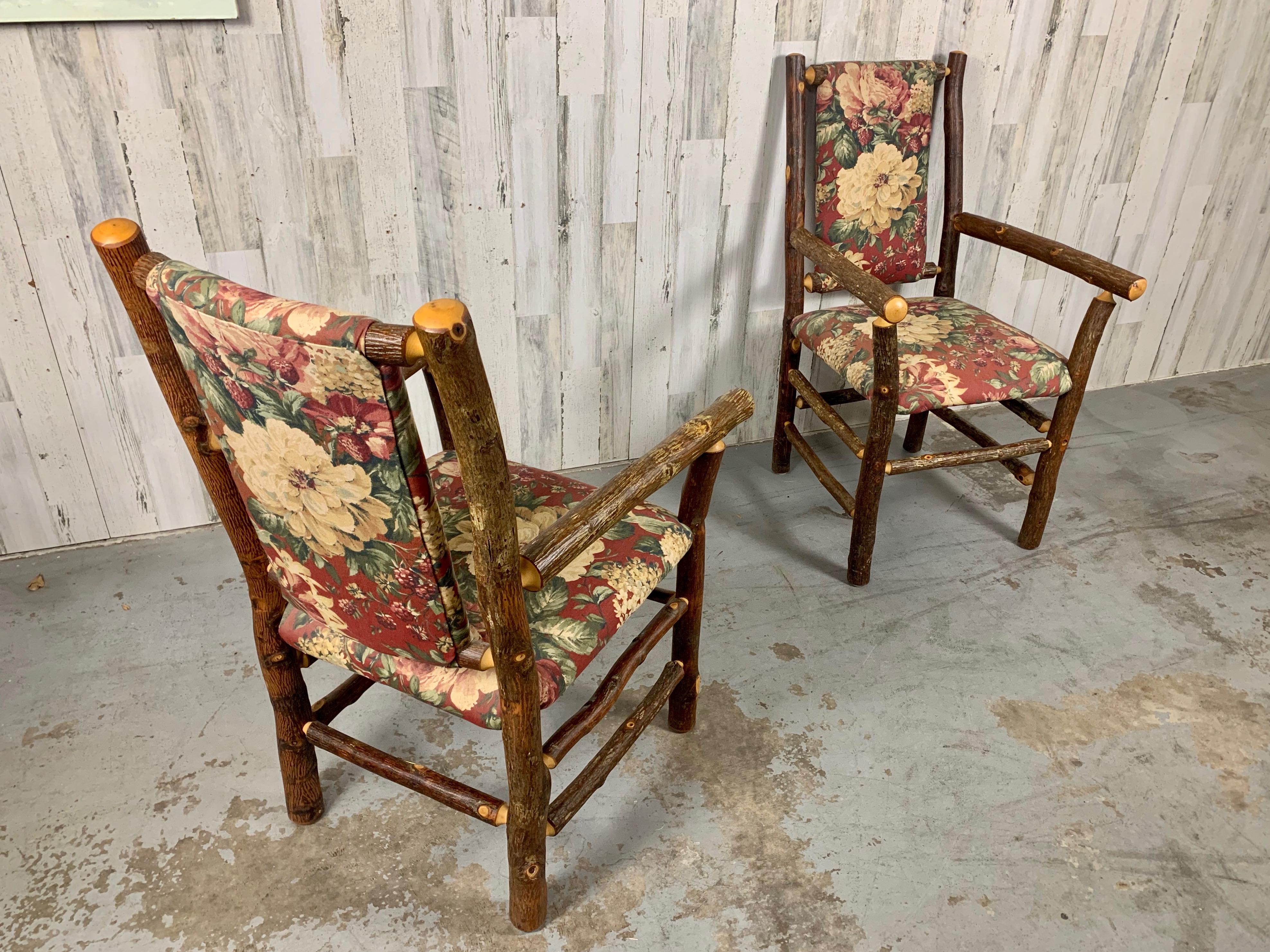 20th Century Vintage Old hickory Armchairs For Sale
