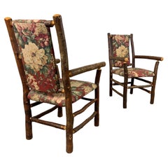 Fauteuils vintage en hickory