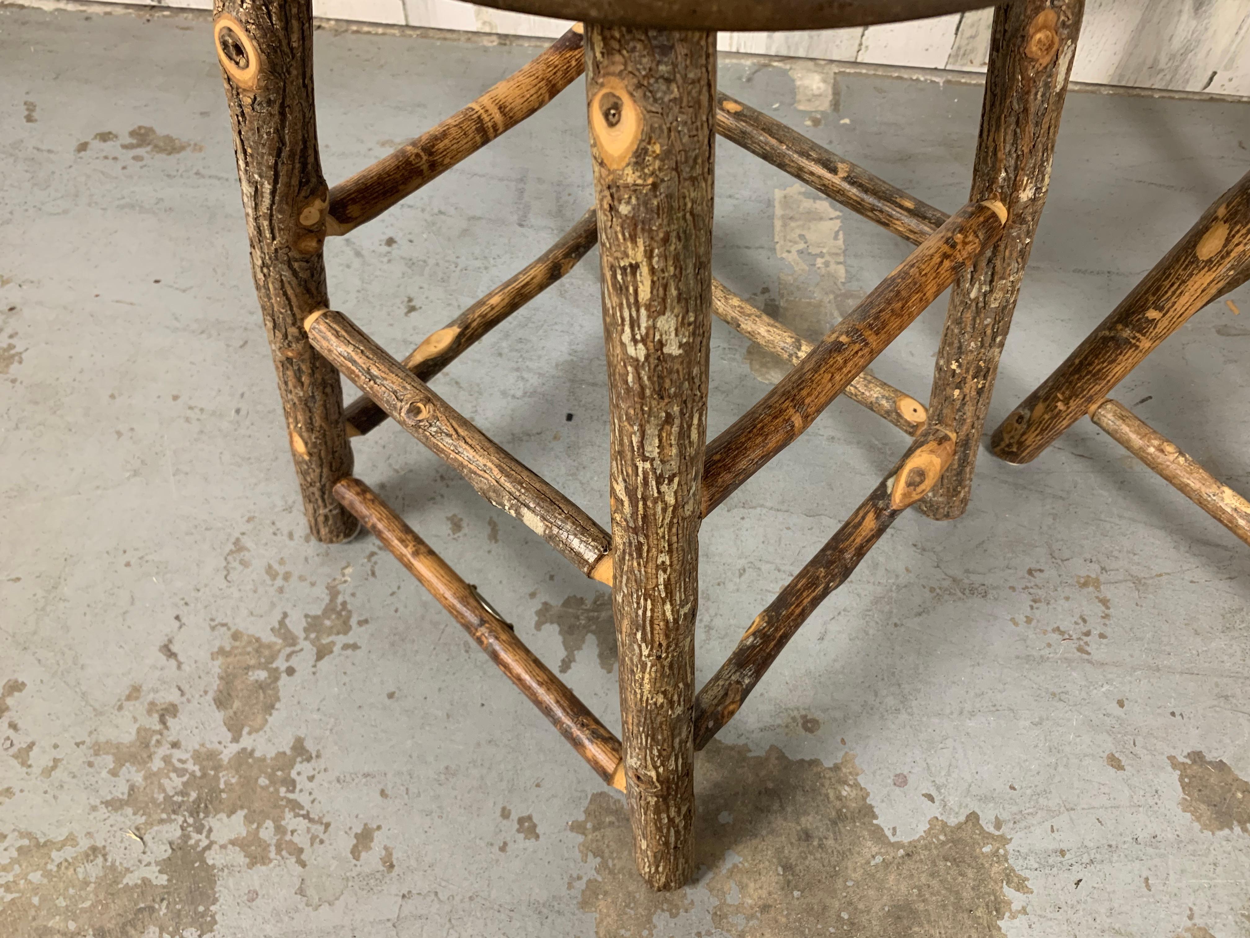 Vintage Old Hickory Counter Stools For Sale 4