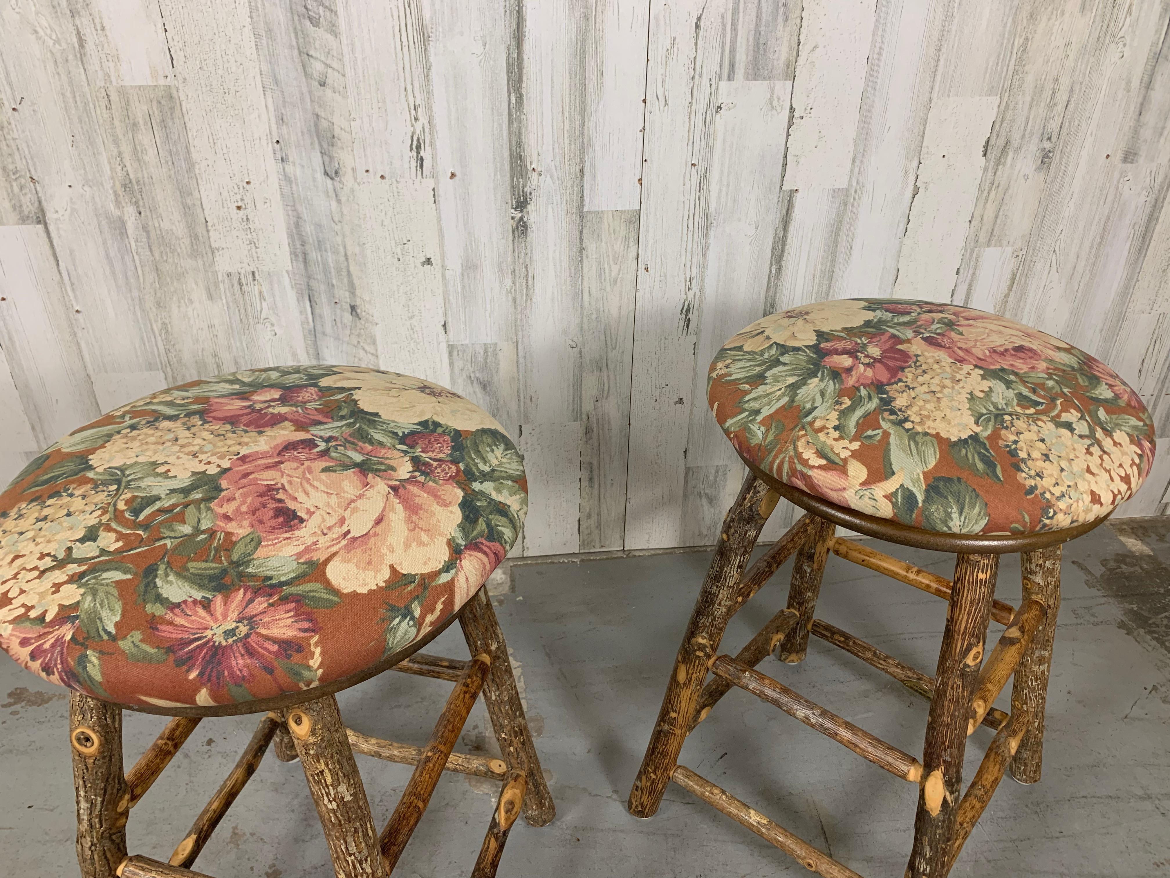 Vintage Old Hickory Counter Stools For Sale 1