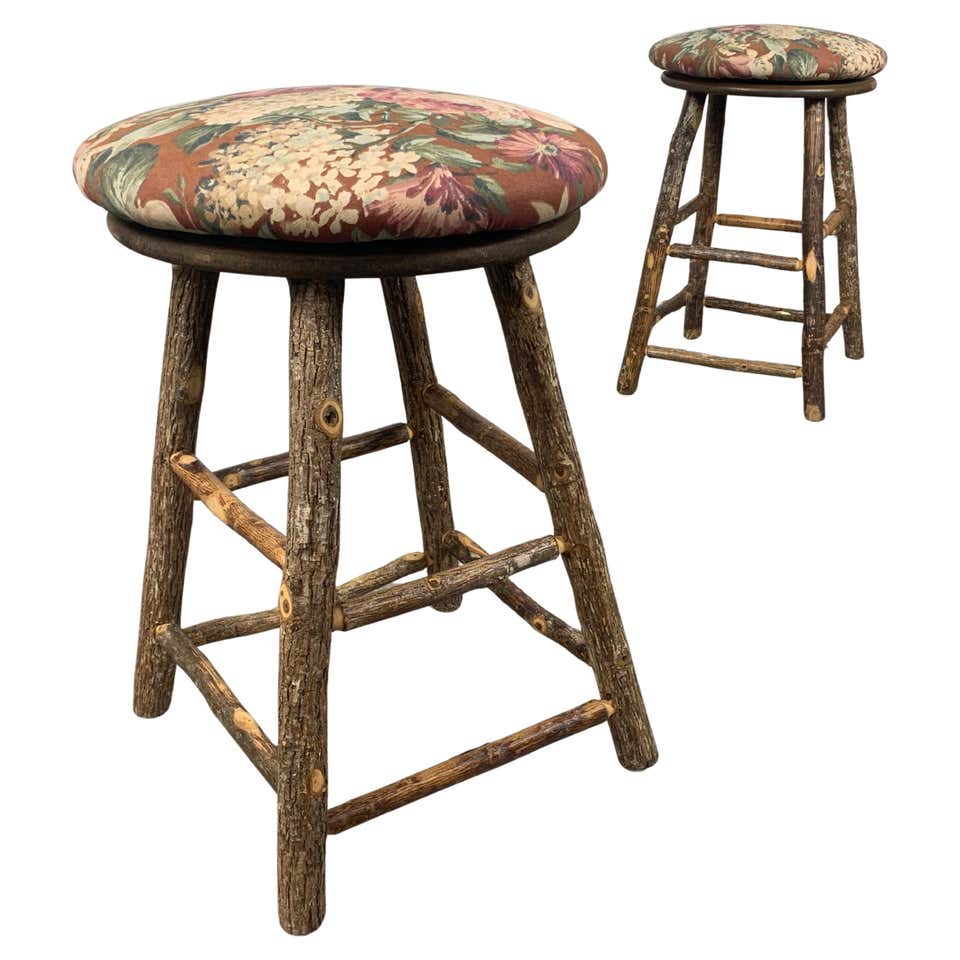 Rustic Wardrobe Stool Antique Rustic Wild Cherrywood Stools For Sale at 1stDibs