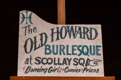Vintage Old Howard (Boston) Painted Wooden Directional Sign