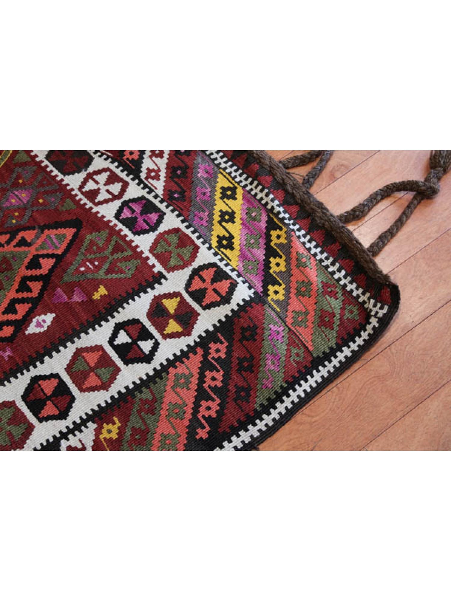 Alfombra antigua vintage Kagizman Kars Kilim Anatolia oriental Alfombra de lana turca Tejido a mano en venta