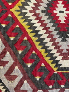 Vintage & Old Kilim Cushion Cover, Anatolian Yastik Turkish Modern Pillow 3847