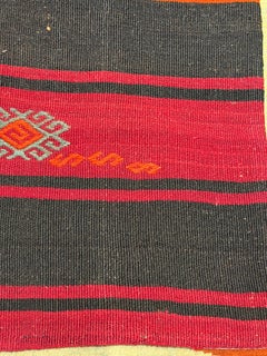 Coussin Kilim vintage et ancien, coussin moderne turc d'Anatolie Yastik 4011