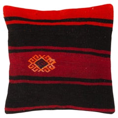 Vintage & Old Kilim Cushion Cover, Anatolian Yastik Turkish Modern Pillow 4015