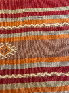 Vintage & Old Kilim Cushion Cover, Anatolian Yastik Turkish Modern Pillow 4032