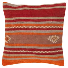 Vintage & Old Kilim Cushion Cover, Anatolian Yastik Turkish Modern Pillow 4032