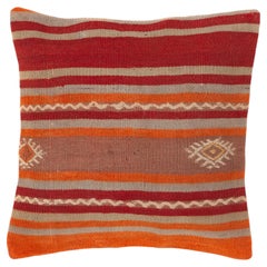 Vintage & Old Kilim Cushion Cover, Anatolian Yastik Turkish Modern Pillow 4032