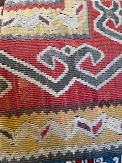 Vintage & Old Kilim Cushion Cover, Anatolian Yastik Turkish Modern Pillow 4056