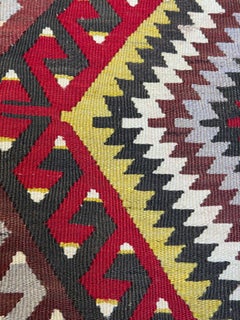 Vintage & Old Kilim Cushion Cover, Anatolian Yastik Turkish Modern Pillow 4103