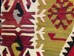 Vintage & Old Kilim Cushion Cover, Anatolian Yastik Turkish Modern Pillow 4164