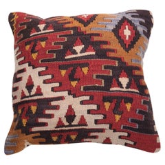 Vintage & Old Kilim Cushion Cover, Anatolian Yastik Turkish Modern Pillow 4169
