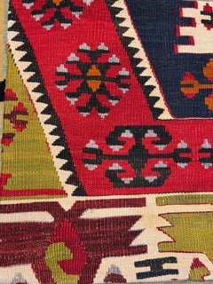 Vintage & Old Kilim Cushion Cover, Anatolian Yastik Turkish Modern Pillow 4215