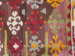 Vintage & Old Kilim Cushion Cover, Anatolian Yastik Turkish Modern Pillow 4219