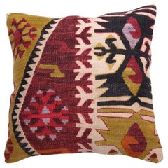 Copricuscino Kilim vintage e antico, cuscino moderno turco Anatolian Yastik 4222