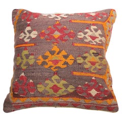 Vintage & Old Kilim Cushion Cover, Anatolian Yastik Turkish Modern Pillow 4232