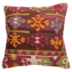 Vintage & Old Kilim Cushion Cover, Anatolian Yastik Turkish Modern Pillow 4248