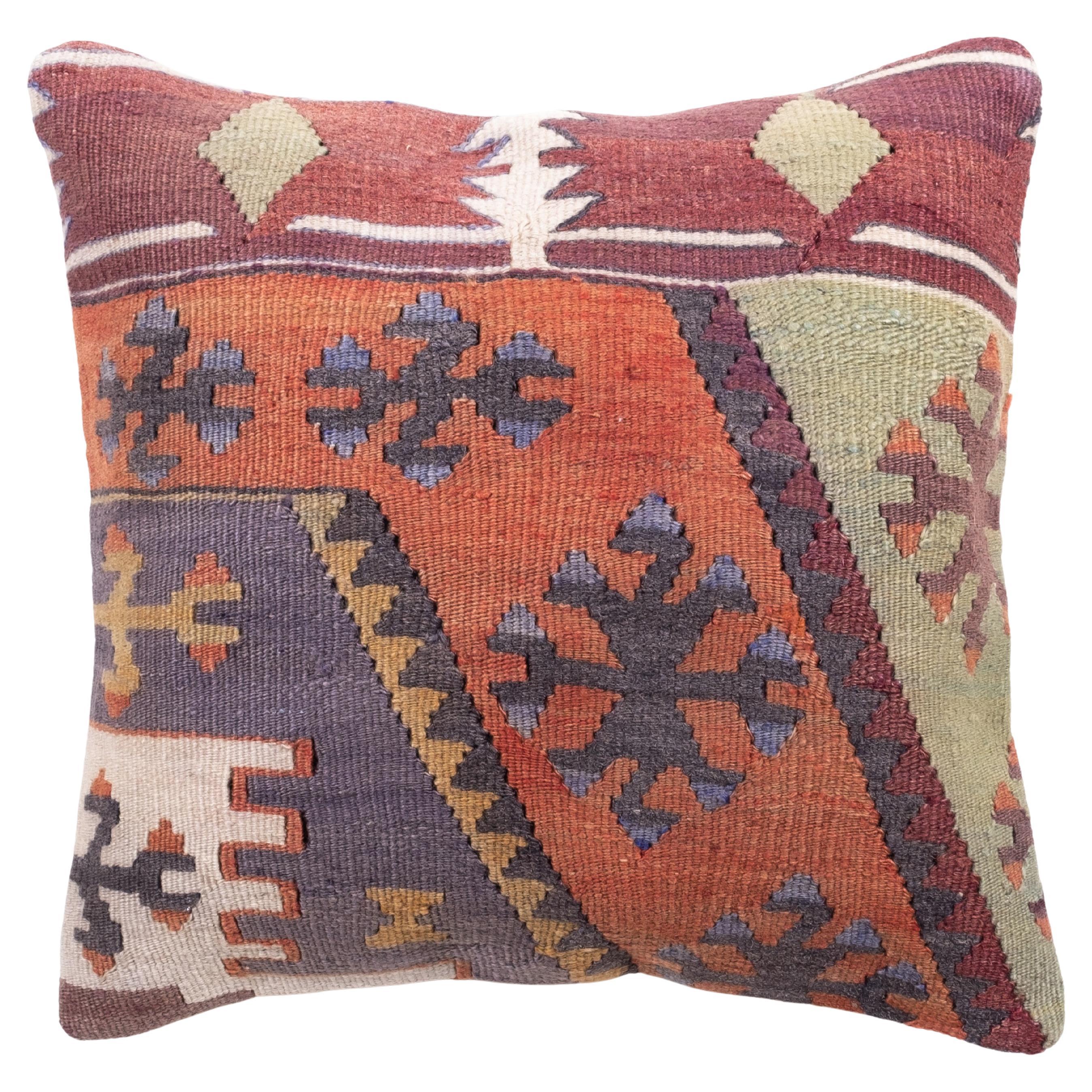 Copricuscino Kilim vintage e antico, cuscino moderno turco Anatolian Yastik 4301
