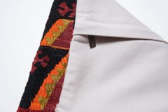 Vintage & Old Kilim Cushion Cover, Anatolian Yastik Turkish Modern Pillow 4307