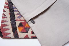 Vintage & Old Kilim Cushion Cover, Anatolian Yastik Turkish Modern Pillow 4323