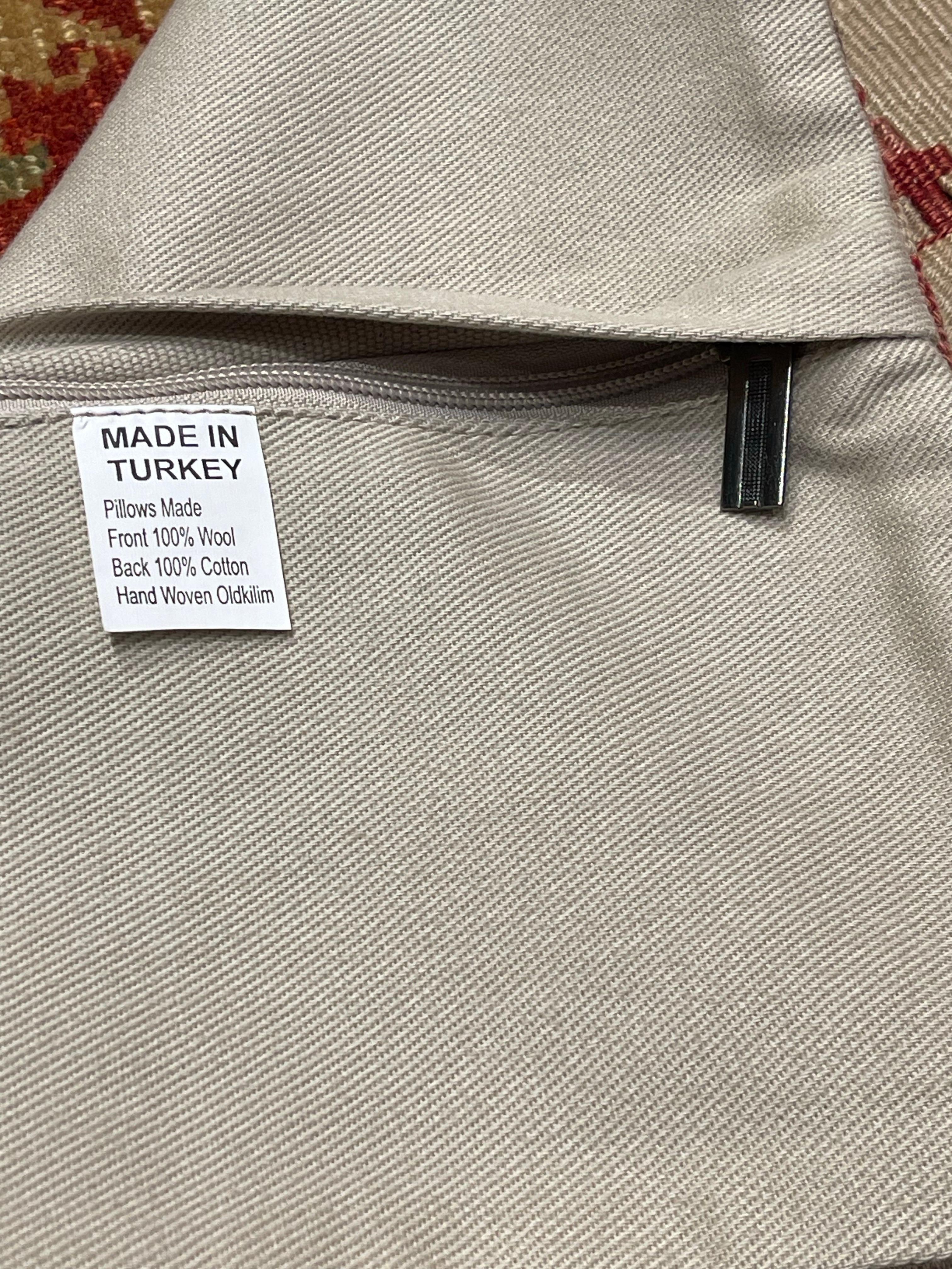 Vintage & Old Kilim Cushion Cover, Anatolian Yastik Turkish Modern Pillow 4337 im Zustand „Gut“ im Angebot in Tokyo, JP