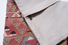 Vintage & Old Kilim Cushion Cover, Anatolian Yastik Turkish Modern Pillow 4388