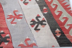 Coussin Kilim vintage et ancien, coussin moderne turc d'Anatolie Yastik 4351