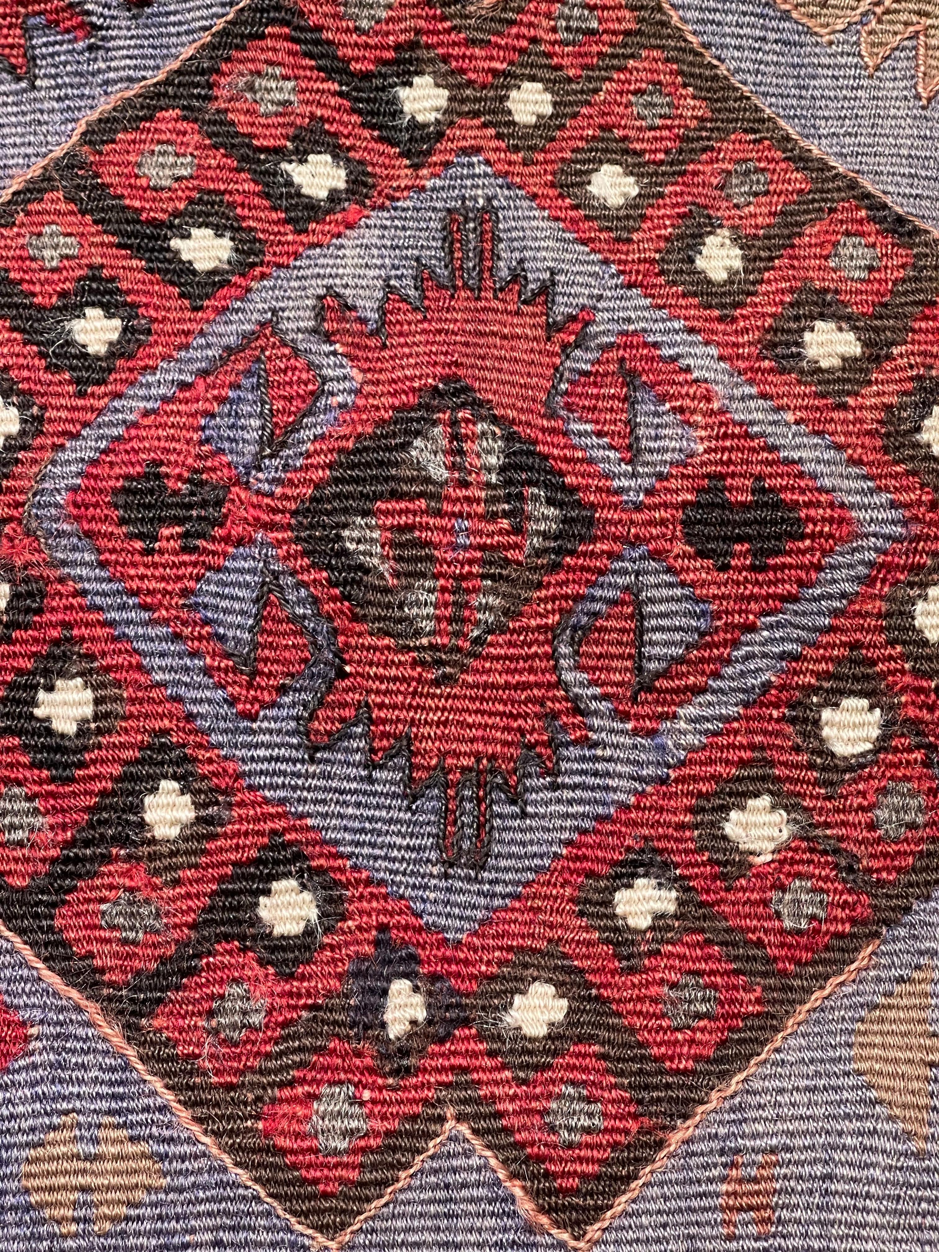 Türkisches modernes Yastik-Kissen im Vintage-Stil mit altem Kelim-Kissen, 4353 im Zustand „Gut“ im Angebot in Tokyo, JP