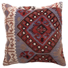 Türkisches modernes Yastik-Kissen im Vintage-Stil mit altem Kelim-Kissen, 4353