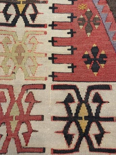 Vintage & Old Kilim Cushion Cover, Anatolian Yastik Turkish Modern Pillow 4358