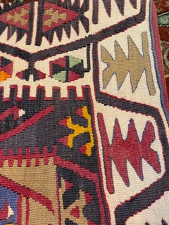 Vintage & Old Kilim Cushion Cover, Anatolian Yastik Turkish Modern Pillow 4360