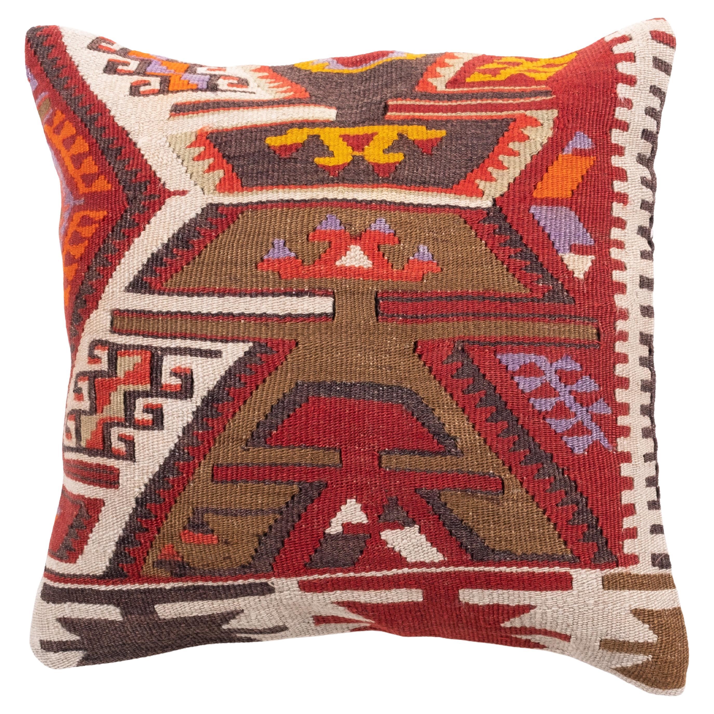 Türkisches modernes Yastik-Kissen im Vintage-Stil mit altem Kelim-Kissen, 4367